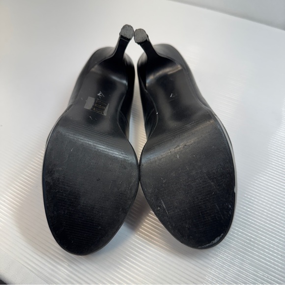 Call it Spring Black Leather Platform Heels Size 7 - Picture 9 of 13